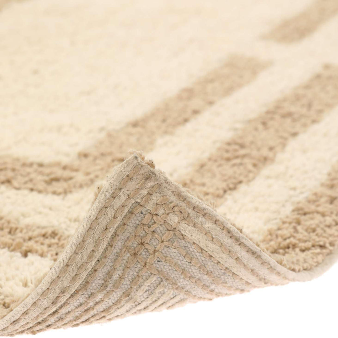 RugVista Badematte Chateau, 90 x 60 cm, Rechteckig, Mittelflor, Anti-Rutsch, Moderner Badteppich, Ma