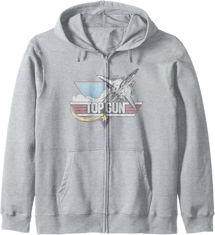 Top Gun Klassisches Flugzeug Logo Kapuzenjacke