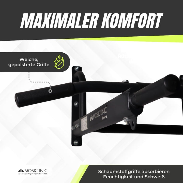 Mobiclinic®, Klimmzugstange, Inklusives befestigungsset, Geeignet für boxsack, Rutschfeste griffe, W