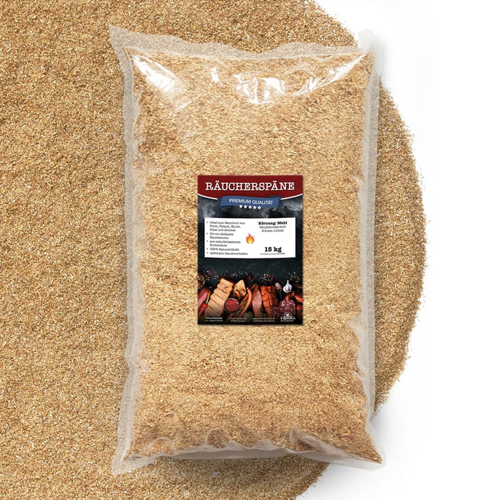 Terra Discount Räuchermehl aus Buche 15 Kg - 0,4-1,0mm - zum smoken, räuchern/kalträuchern von Fleis