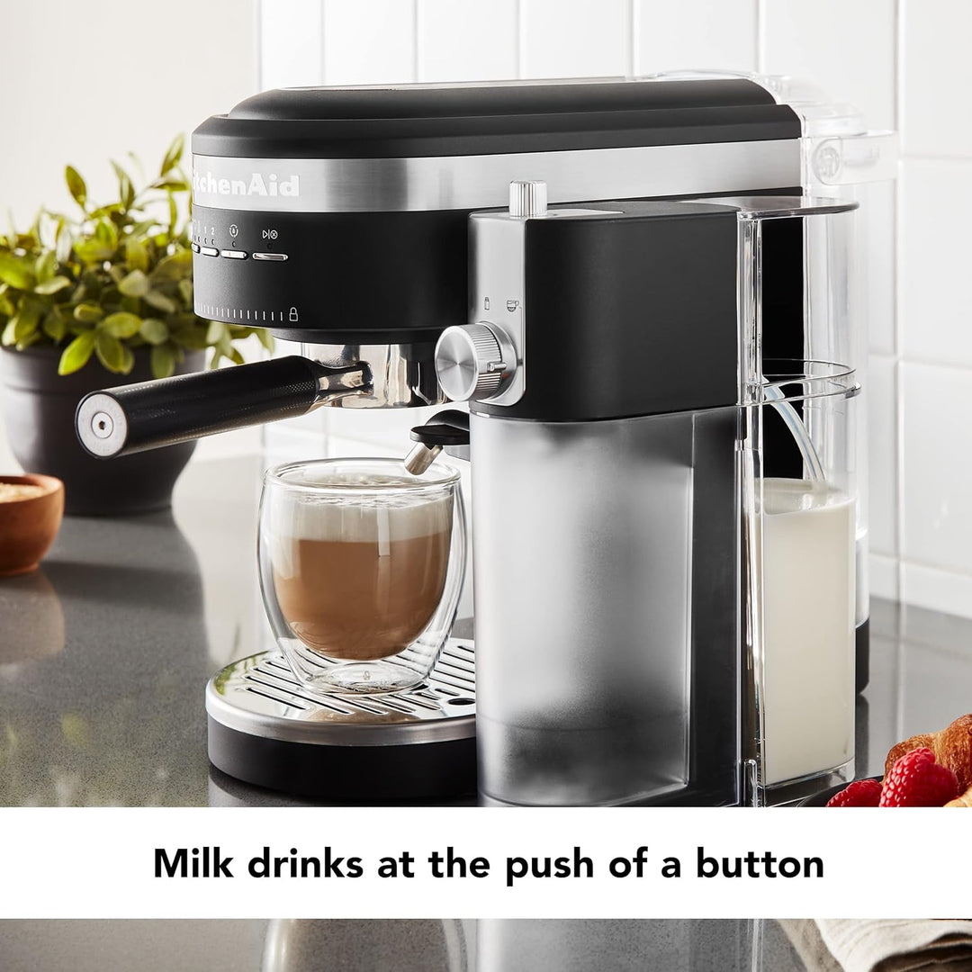 KitchenAid KESMK4BM Automatischer Milchaufschäumer-Aufsatz, plastik, Matte Black