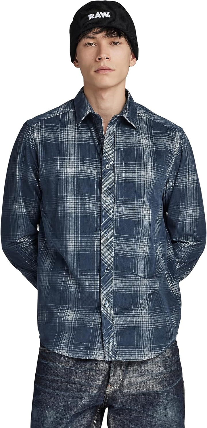 G-STAR Herren Shirts, S Mehrfarben (Luna Blue Isaac Check D23564-c549-c757)