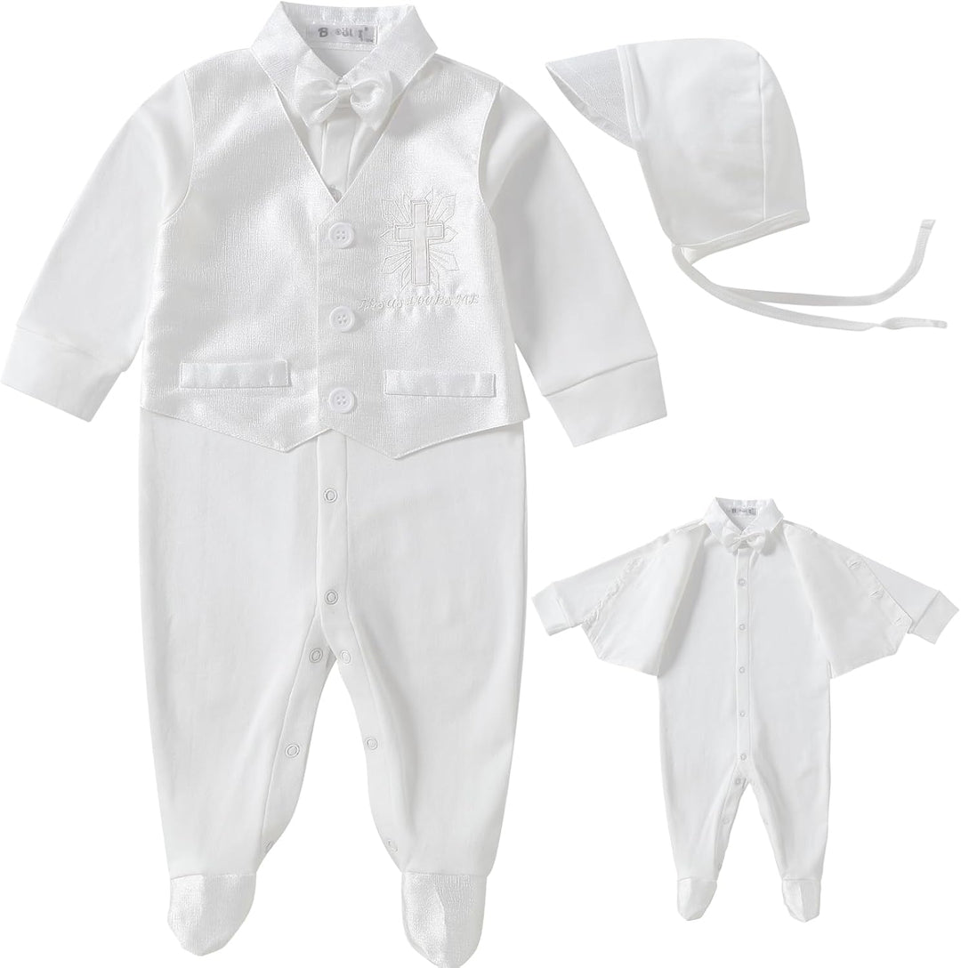 Booulfi Baby Kleidung Jungen 0-12 Monate Strampler Neugeborene Body Langarm Overall Winter Baby Erst
