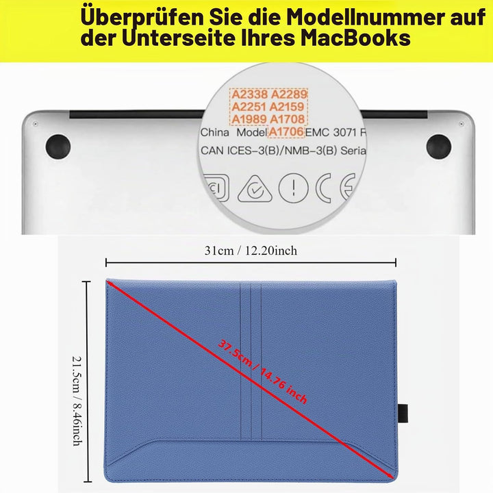 TYTX Kompatibel mit MacBook Pro 13 Hülle Zoll Leder Case 2016-2021 (A1989/A1706/A1708/A2159/A2289/A2
