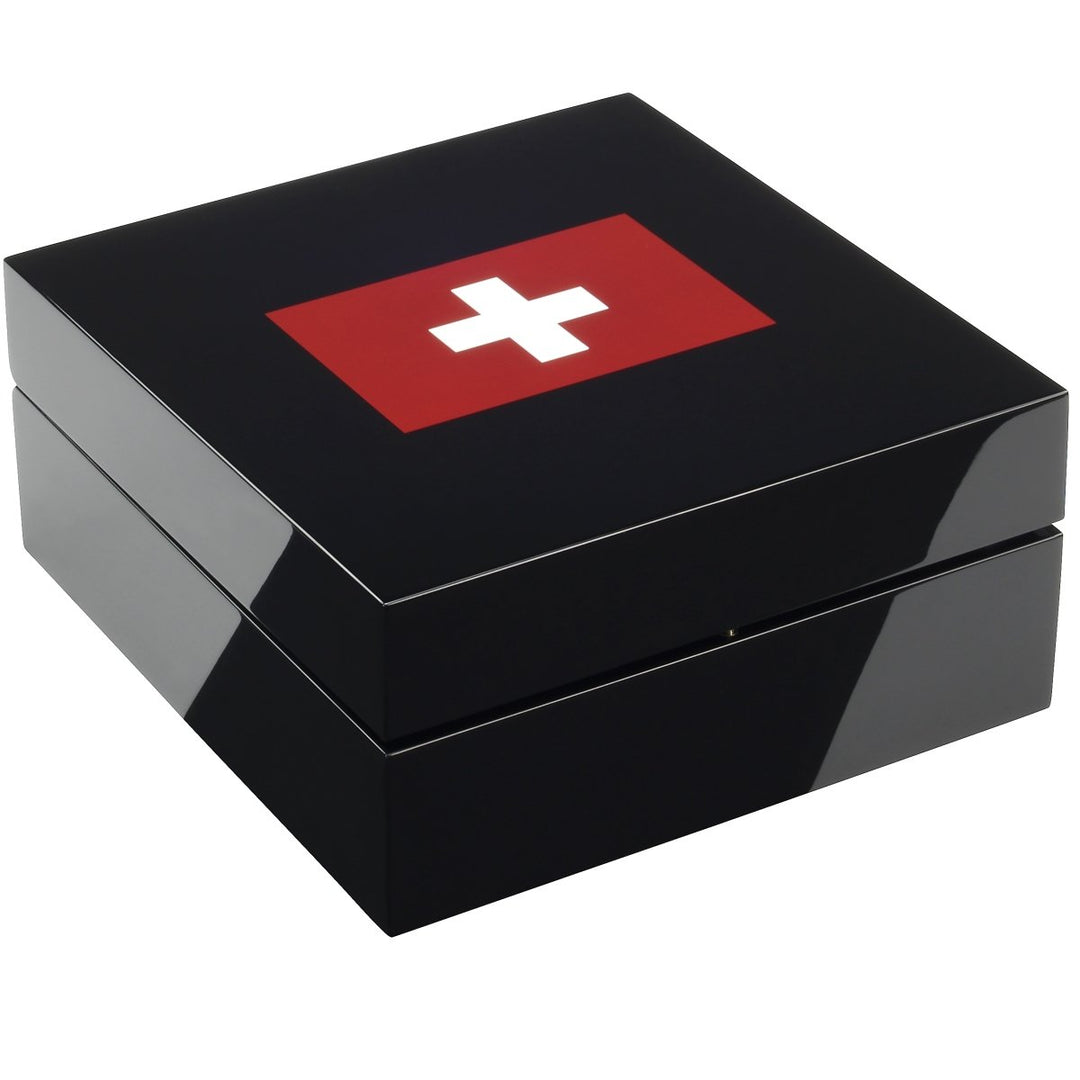 BULLONGÈ Uhrenbox ELESWISS piano black für 4 Armbanduhren