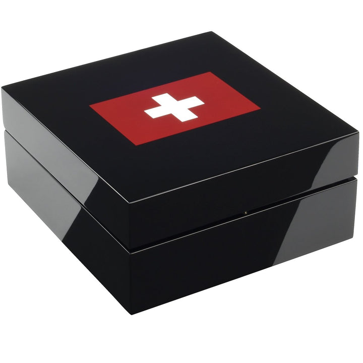 BULLONGÈ Uhrenbox ELESWISS piano black für 4 Armbanduhren