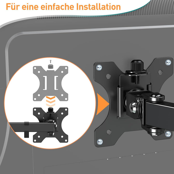 ELIVED Monitor Halterung 2 Monitore für 13-32 Zoll LED/LCD Bildschirm von VESA 75/100, Dual Monitor
