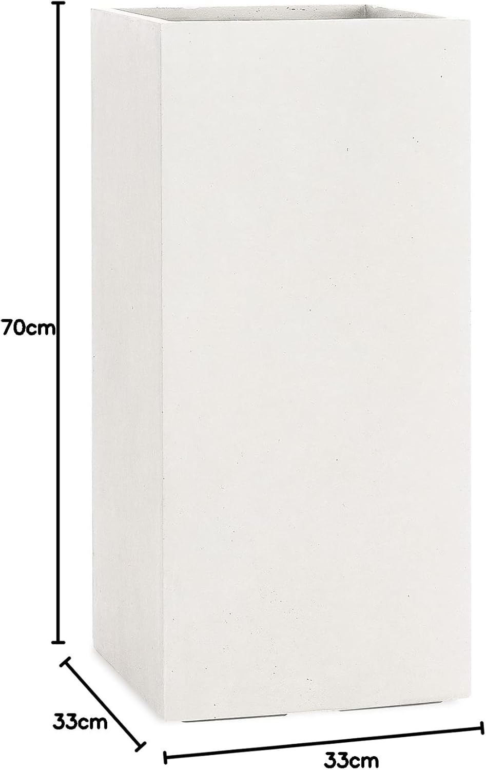Pflanzwerk® Pflanzkübel Tower Sand 70x33x33cm *Frostbeständiger Blumenkübel* *UV-Schutz* *Qualitätsw