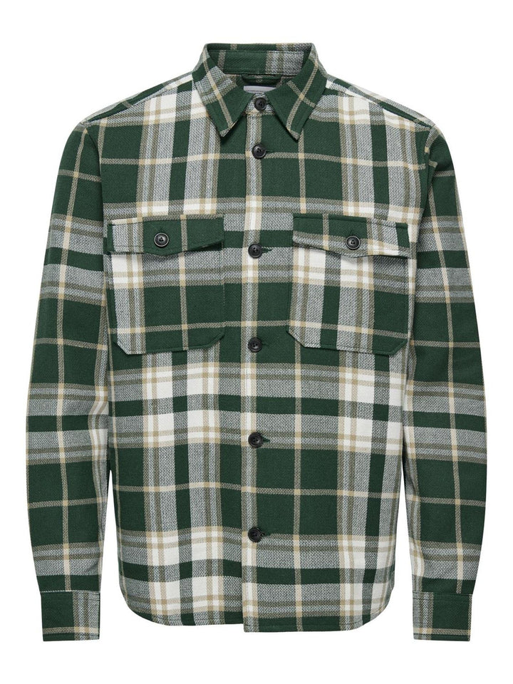 ONLY & SONS Herren Freizeit Hemd ONSMILO Life - Relaxed Fit XS S M L XL XXL S Lush Meadow, S Lush Me