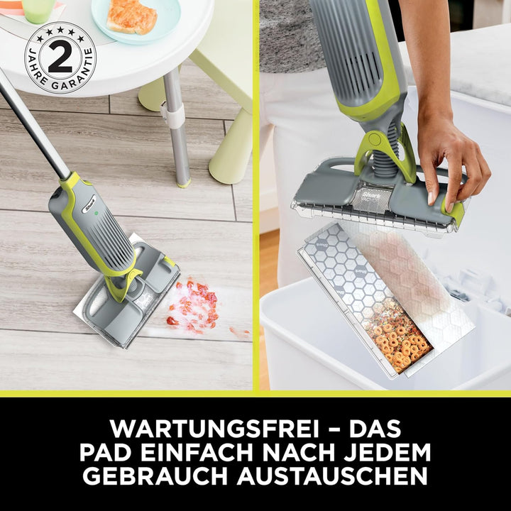 Shark VacMop Akku-Staubsauger und Wischer mit Sprühfunktion für Hartböden, 2-in-1 Sprühwischer und S