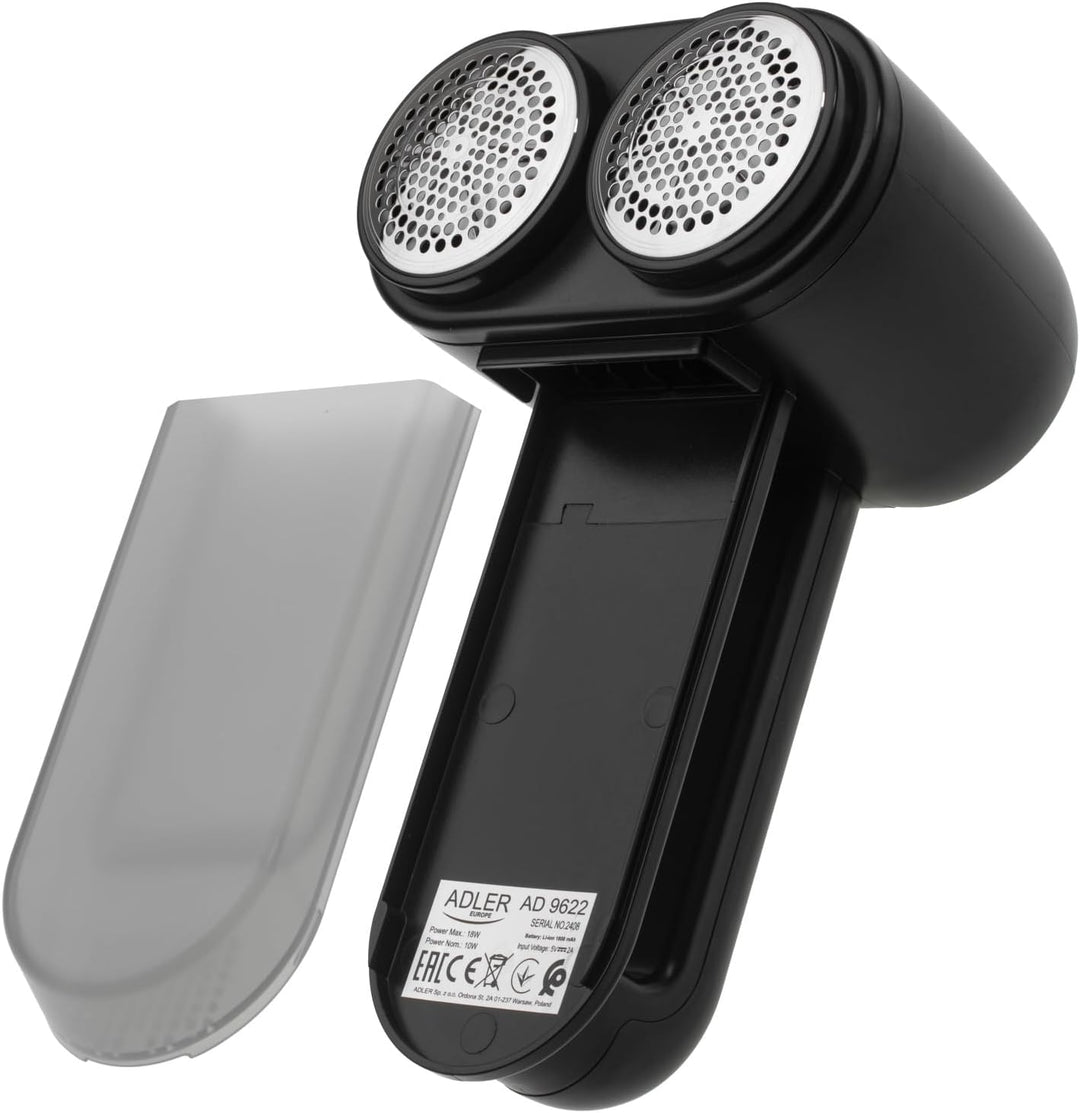 Adler Double Fusselentferner, 3 Geschwindigkeiten, LCD-Display, schwarz