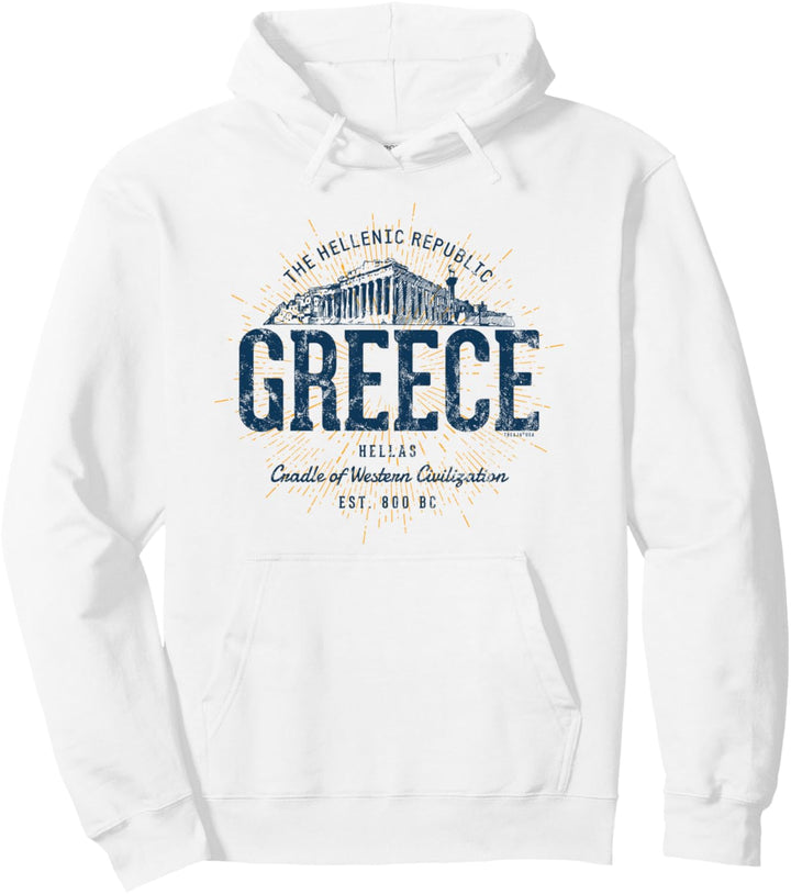 Greece Retro Stil Vintage Griechenland Pullover Hoodie