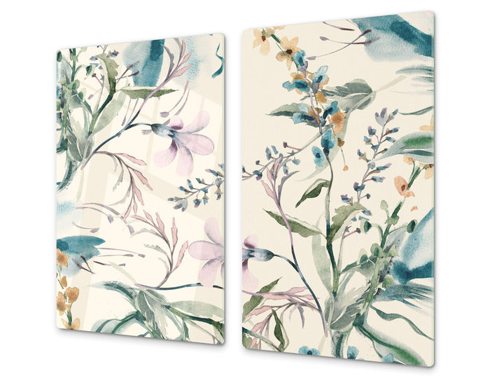 Schneidbrett aus Hartglas und schützende Arbeitsoberfläche – Schneideplatten SINGLE mit 60 x 52 cm u