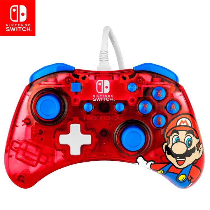 PDP Rock Candy verkabelt Gaming Switch Pro Controller - Mario - Rot - Official License Nintendo - OL