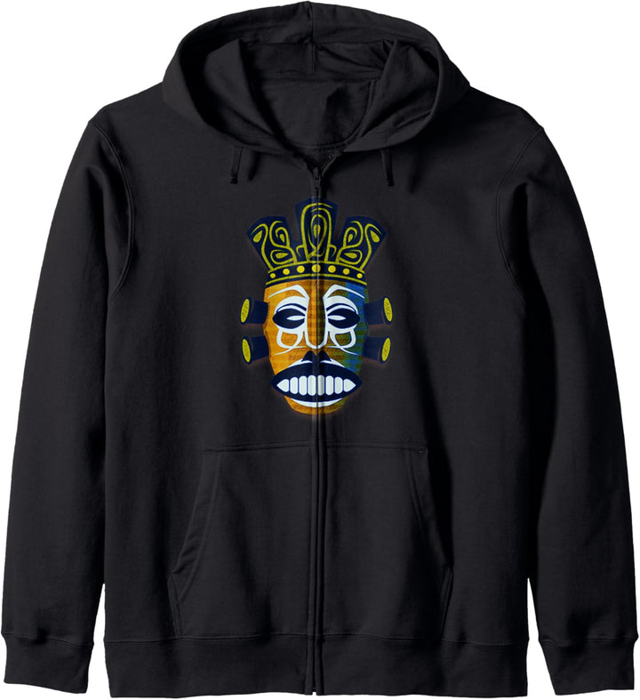 Vodun Voodoo Afrikanische Religion Maske der Macht. Kapuzenjacke