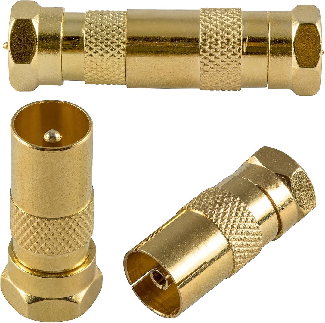 POPPSTAR 2x 28cm SAT Fensterdurchführung (0,2 mm Fensterdurchführung SAT Kabel sehr flach), 4x F-Ste