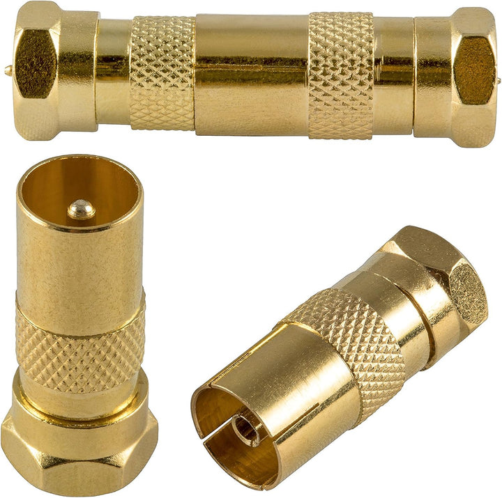 POPPSTAR 2x 28cm SAT Fensterdurchführung (0,2 mm Fensterdurchführung SAT Kabel sehr flach), 4x F-Ste