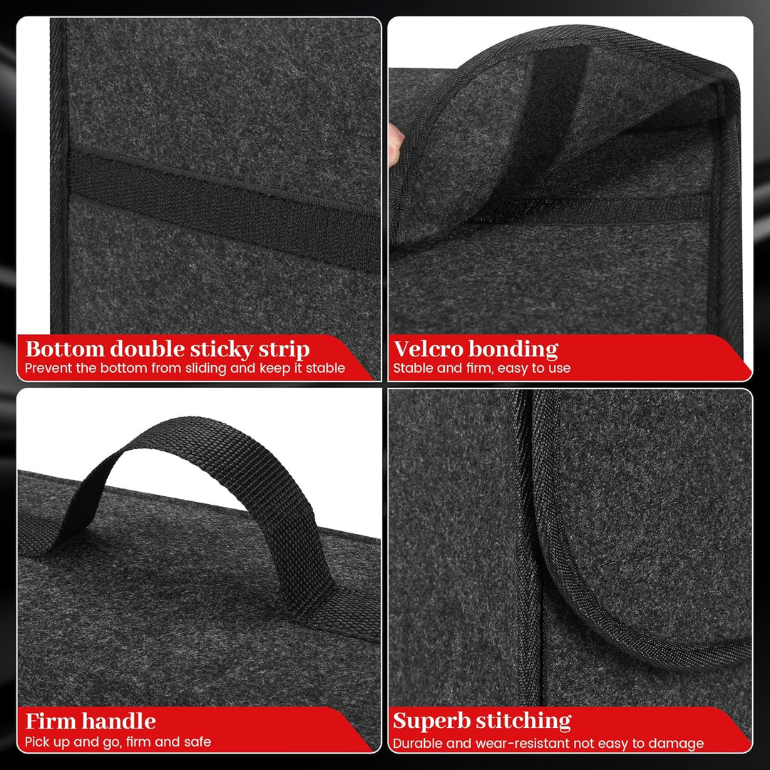 Einesin Auto Organizer Toolbag Grösse S, Kofferraum Organizer aus Filz mit Klett Fixierung, Auto Zub