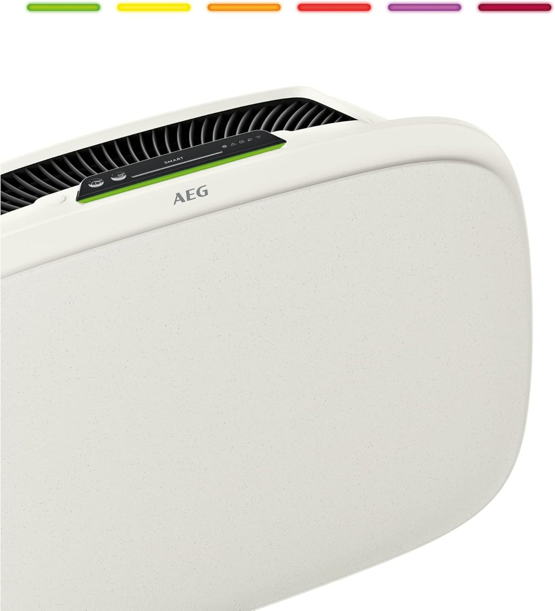 AEG AX51-304WT Luftreiniger / beseitigt 99,9% luftgetragener Bakterien / Automatik / Luftqualitätsan