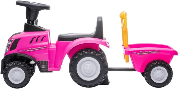 Bandits & Angels Bobbycar Rutschauto New Holland Traktor mit Anhänger ab 1 Jahr – mit funktionierend