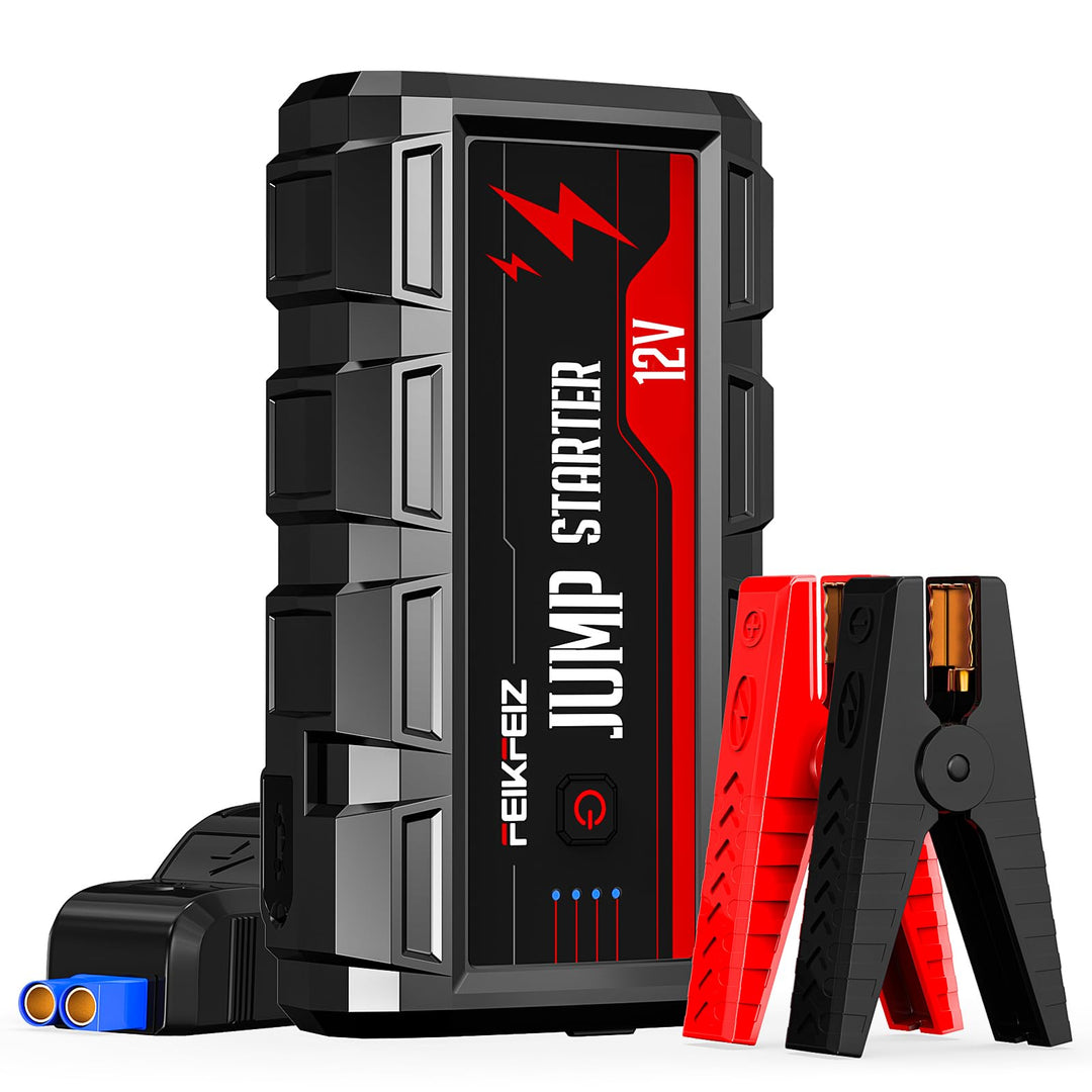 FEIKFEIZ Starthilfe Powerbank 4000A,Auto Starthilfe 12V (8,0L Benzin und Bis Zu 6,0L Diesel), Auto B
