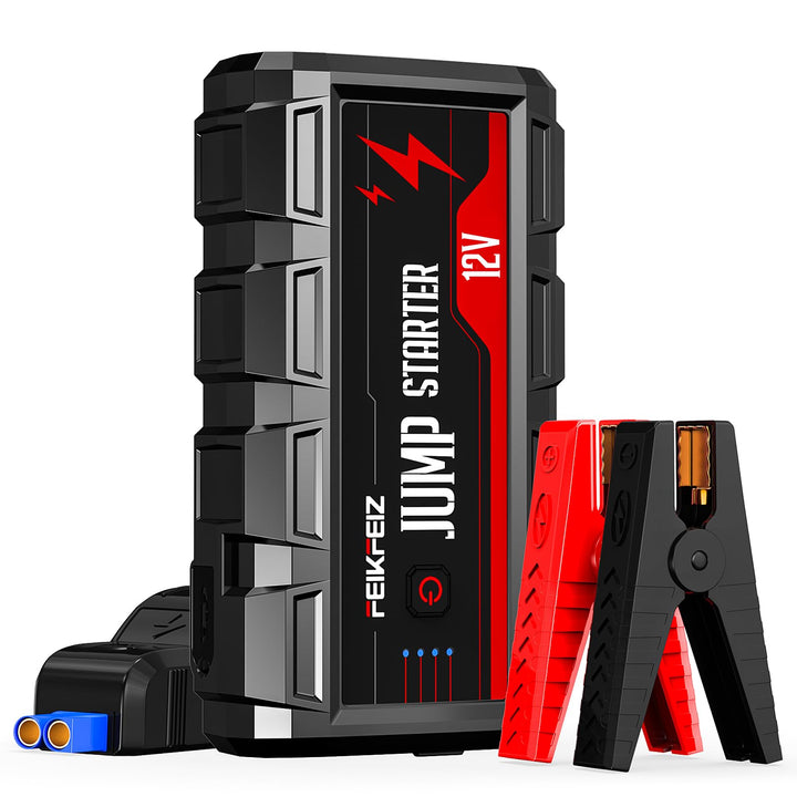 FEIKFEIZ Starthilfe Powerbank 4000A,Auto Starthilfe 12V (8,0L Benzin und Bis Zu 6,0L Diesel), Auto B