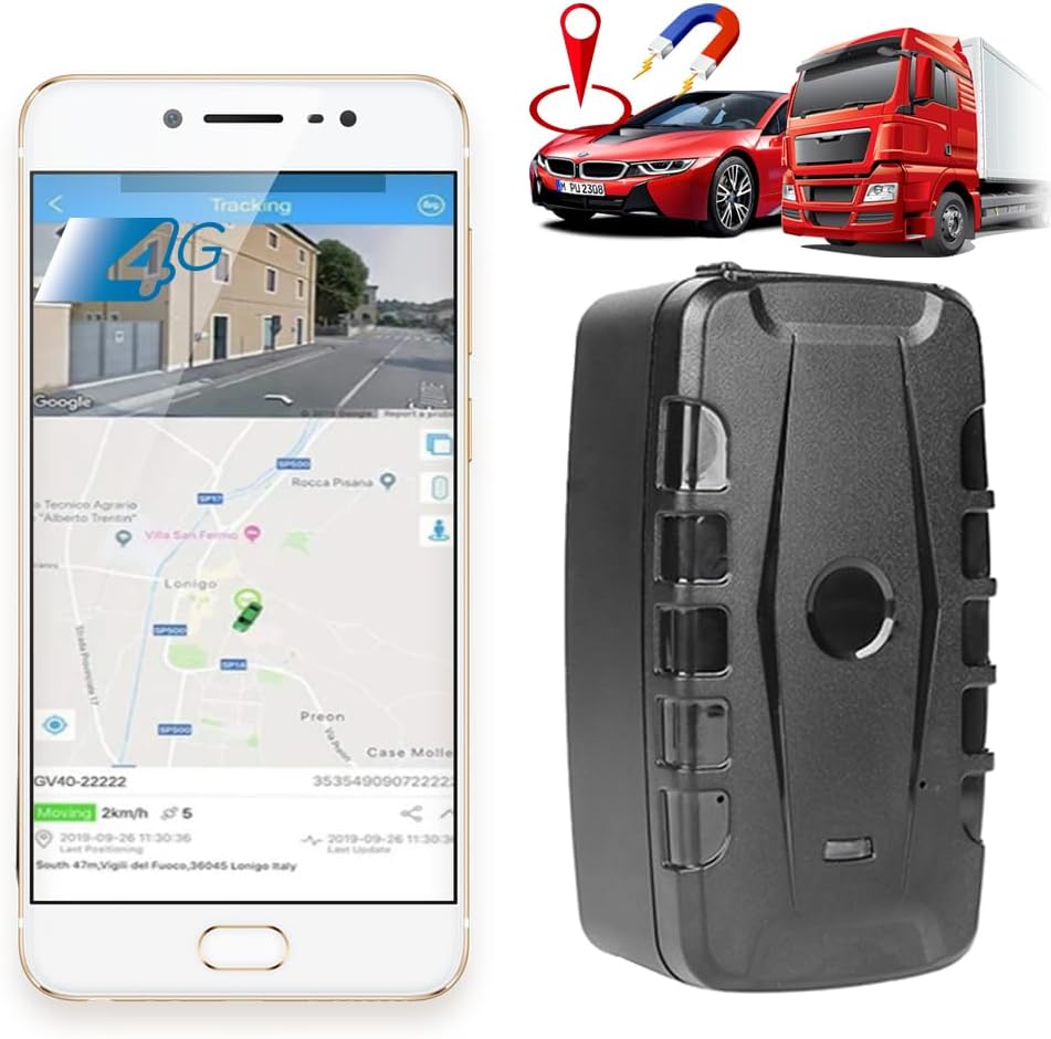 Winnes 4G GPS Tracker Auto, App-Echtzeit-Tracking, IP67 wasserdicht, robuster GPS-Tracker mit kosten