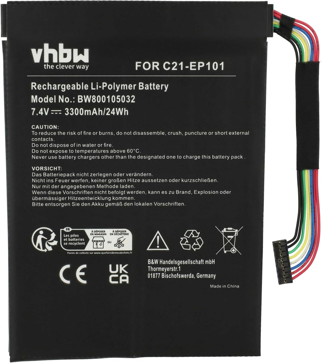 vhbw Akku kompatibel mit Asus Eee Pad Transformer TF1011B025A, TF101-1B025A, TF1011B026A Notebook (3