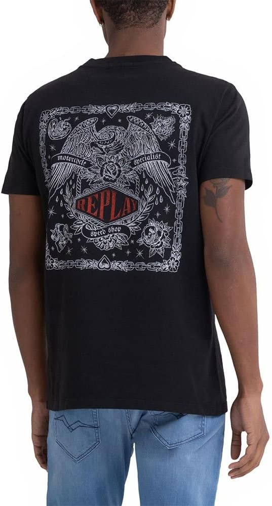 Replay Herren T-Shirt, Black 098