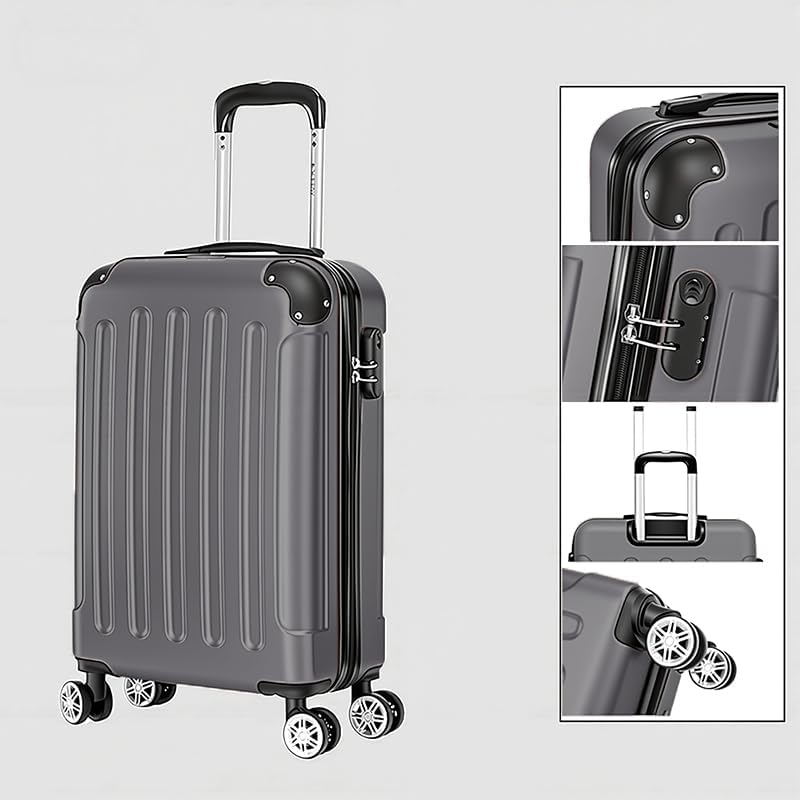 Handgepäck Koffer, Leichter Trolley Reisekoffer, 55x36x21 cm, Hartschalen Koffer, Reisekoffer Kabine