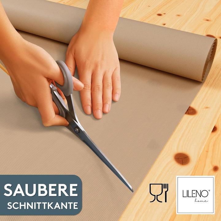 LILENO HOME Tischdeckenrolle 1,10 x 25 m - Tischdecke Beige aus Vlies - Stoffähnlich, abwaschbare Ti