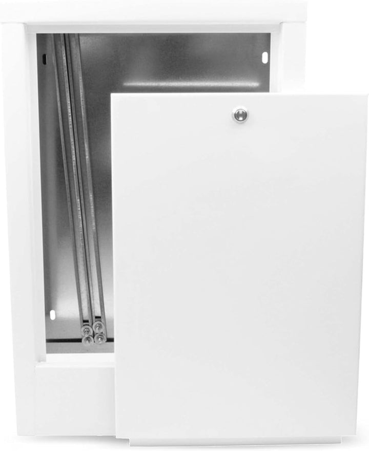 Verteilerschrank Zentrale Fussbodenheizung 4-6 Anschlüsse Aufputzgehäuse aus Weiss Pulverbeschichtet