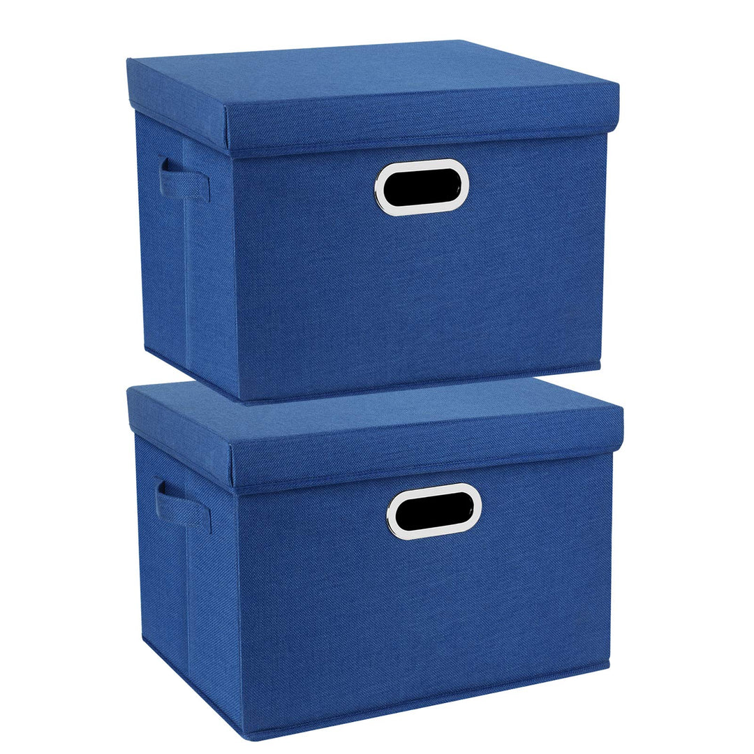 TYEERS Aufbewahrungsbox mit Deckel Gross, Stoff, Faltbare, Waschbare, Kisten Aufbewahrung mit Deckel