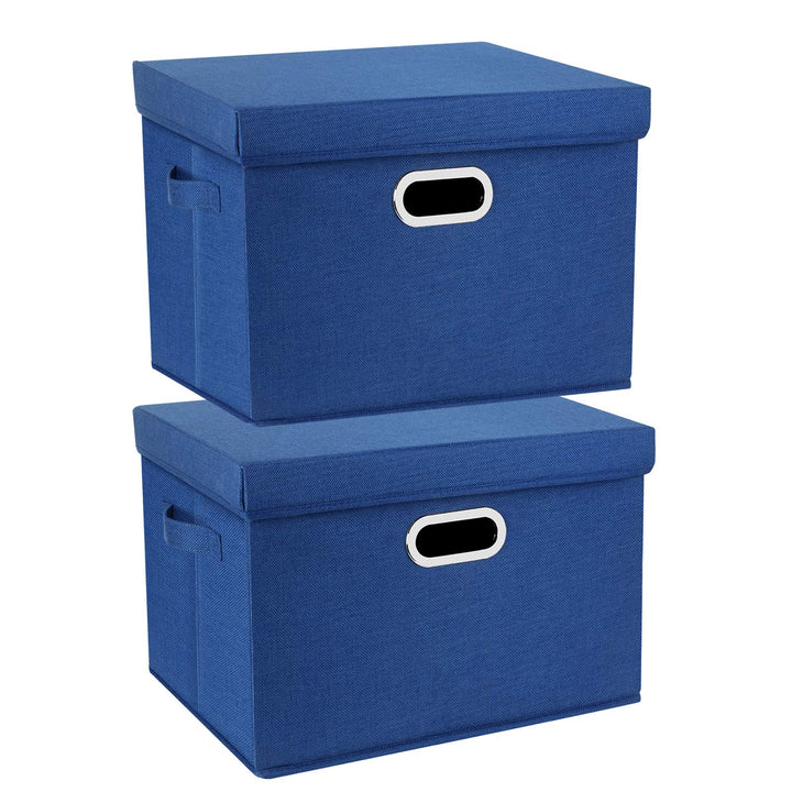 TYEERS Aufbewahrungsbox mit Deckel Gross, Stoff, Faltbare, Waschbare, Kisten Aufbewahrung mit Deckel