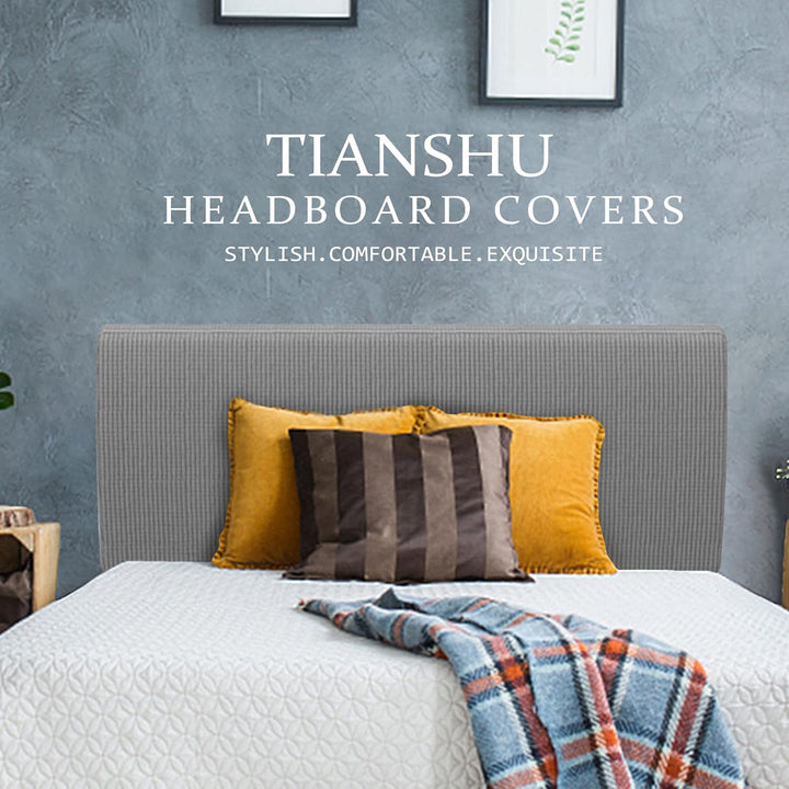 TIANSHU Stretch-Bettkopfteilbezüge Kopfteilbezug Wandschutz Dehnbare Staubdichter Bettkopfschutzbezu