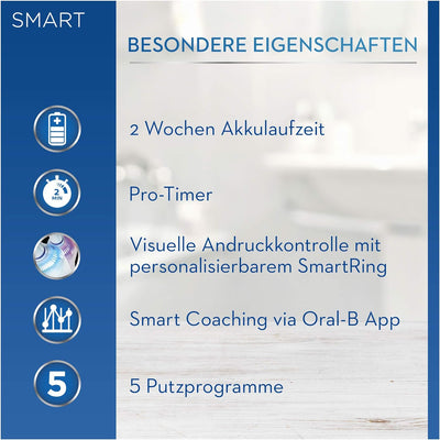 Oral-B Smart Expert Elektrische Zahnbürste/Electric Toothbrush, 5 Putzmodi für Zahnpflege & Bluetoot