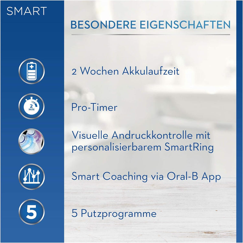 Oral-B Smart Expert Elektrische Zahnbürste/Electric Toothbrush, 5 Putzmodi für Zahnpflege & Bluetoot