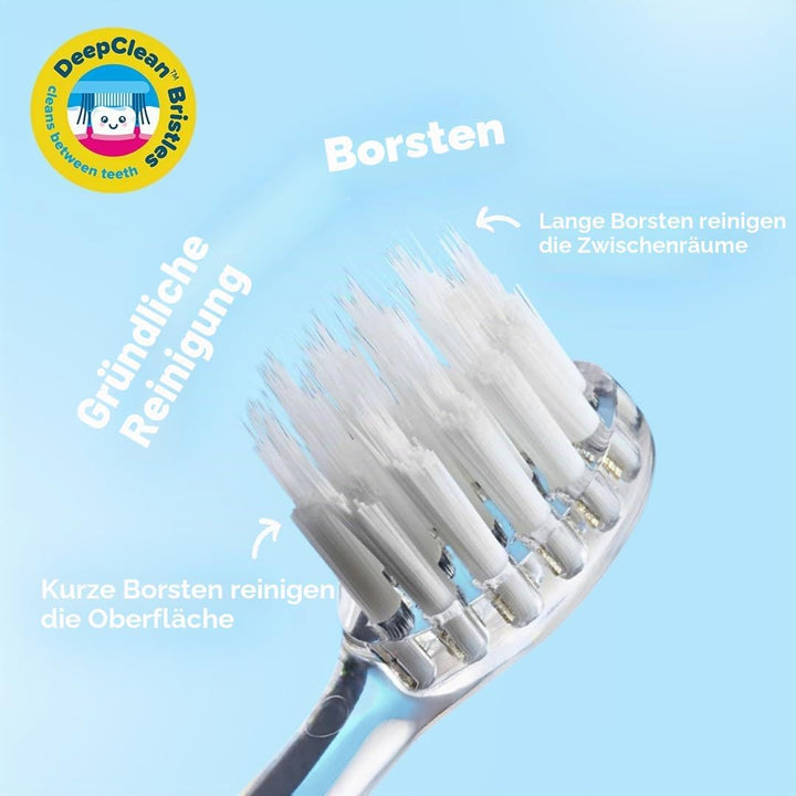 Brush-Baby WildOnes Kinder Elektrische Wiederaufladbare Zahnbürste,1 Griff, 3 Bürstenköpfe, USB-Lade