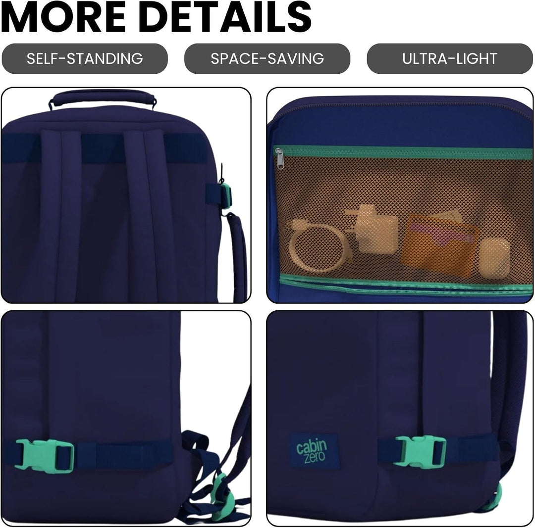 Cabinzero Unisex Rucksack, Deep Ocean