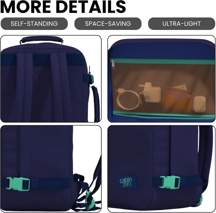 Cabinzero Unisex Rucksack, Deep Ocean