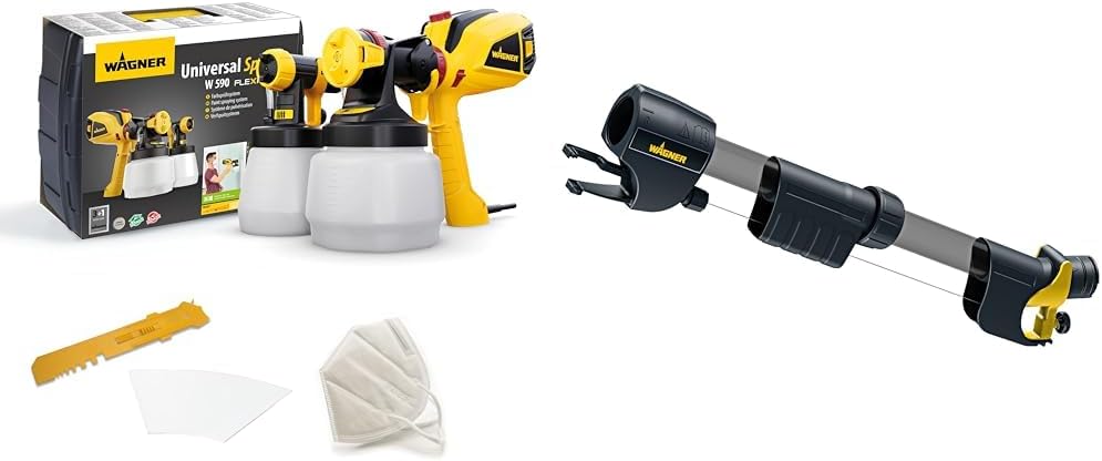 WAGNER Griffverlängerung Universal Extra Extension für eine grössere Reichweite + WAGNER Farbsprühsy