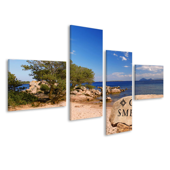 islandburner Bild Bilder auf Leinwand Sardinien-Küste mit berühmtem Teil von Costa Smeralda mit erst