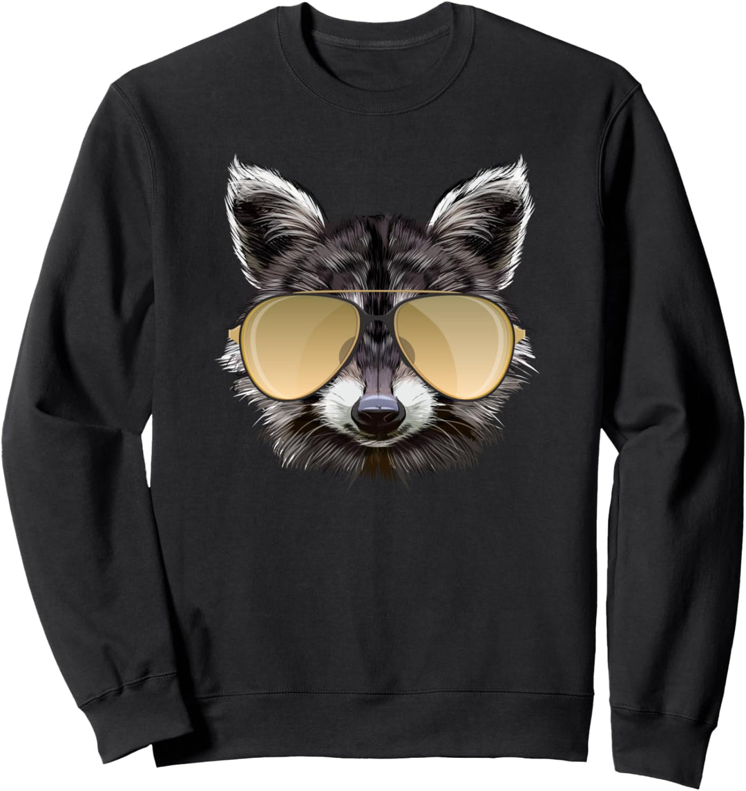 Raccoon mit Sonnenbrille Sweatshirt