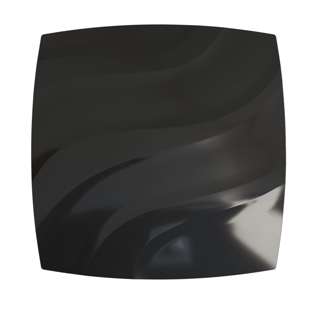 Vlano ALTO 100 Black Badlüfter mit Quick-Fix Montagesystem, ohne Bohren, Standard, 100 mm, Rückschla