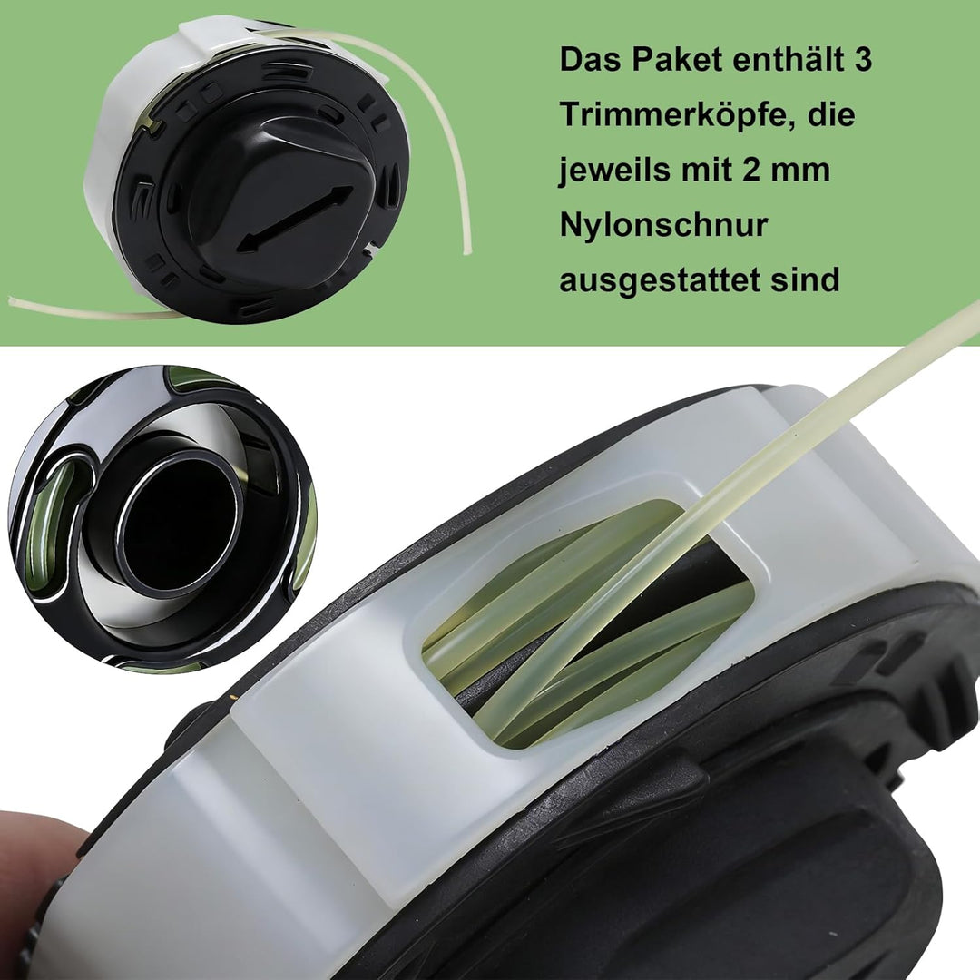 3er-Pack C3-2 Zuverlässige Ersatzspulen, effiziente Trimmerköpfe, Kompatibel mit STIHL FSA 57 für Ra