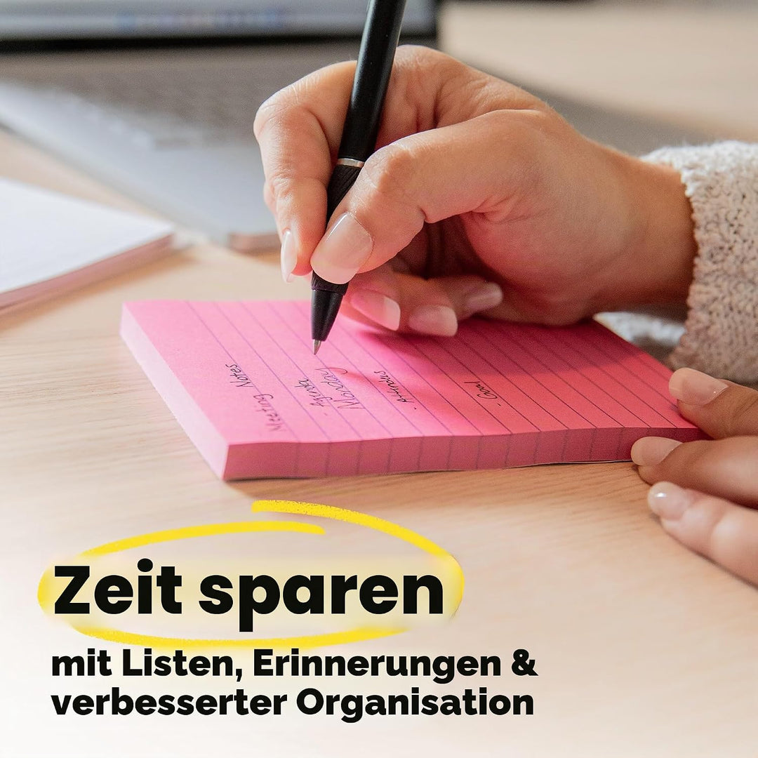 Post-it Super Haftnotizen, 20,3 x 15,2 cm, 4 Blöcke, 2 x Haftkraft, Energy Boost Kollektion, helle F