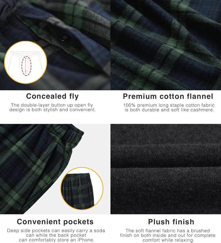 LAPASA Herren Pyjama-Set Schlafanzugset (Extra Warm Flecce Set M129, Wärmer Flanell Set M95, Warm Fl