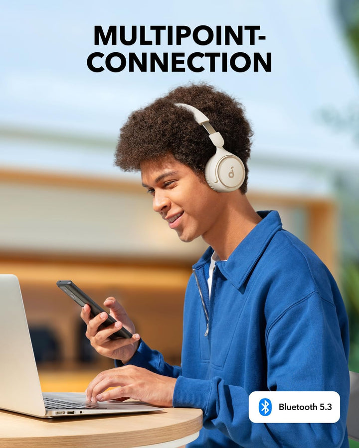 soundcore H30i Kabellose On-Ear Kopfhörer, Faltbares Design, Purer Bass, 70h Wiedergabe, Bluetooth 5