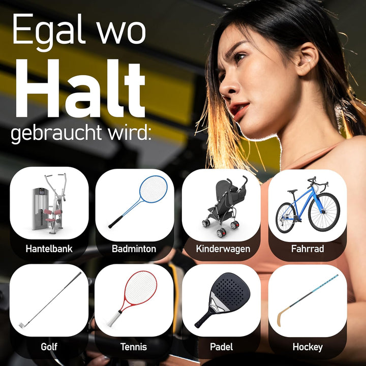 G-Lueck 10er Set Tennis Griffband (sehr griffig) | 0,50-0,60mm Stärke | Overgrip für Squash Badminto