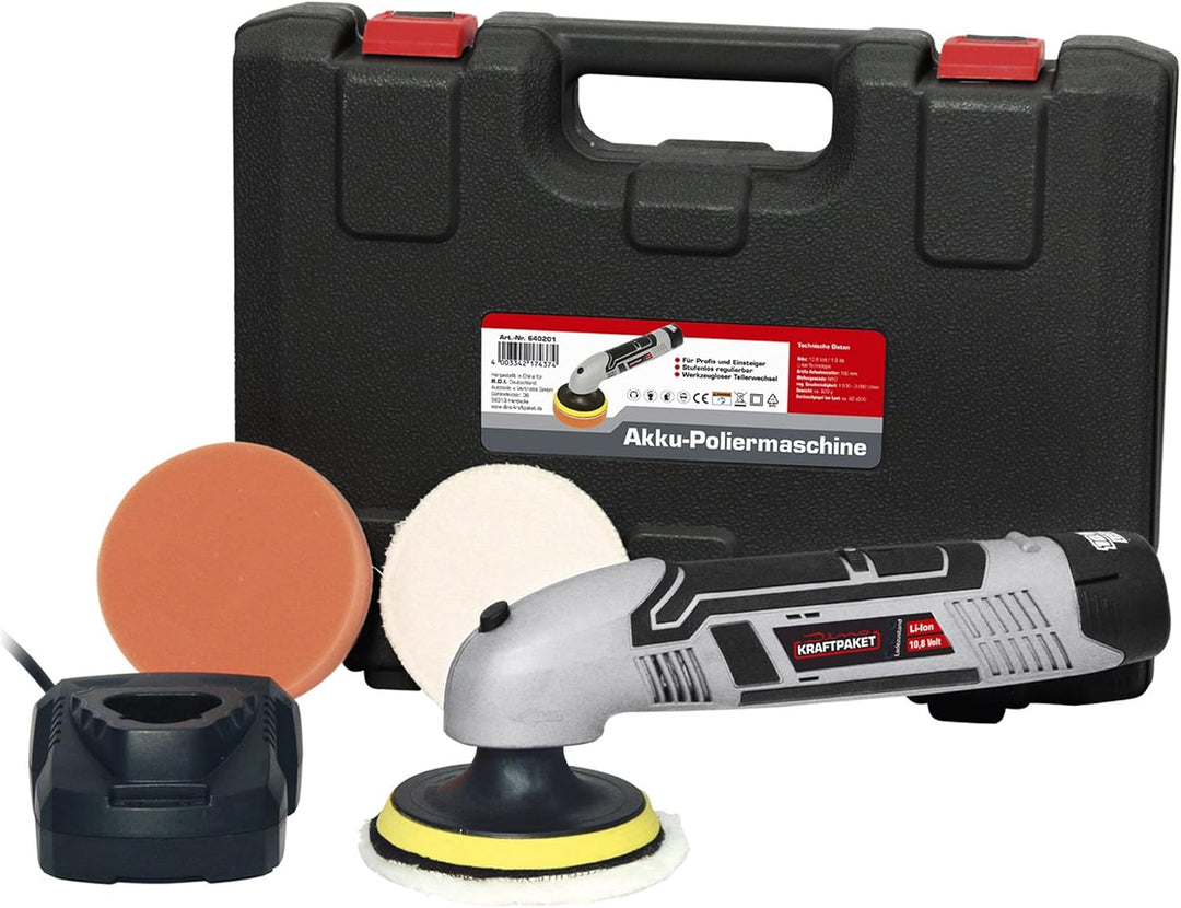Dino KRAFTPAKET Mini Akku Poliermaschine, Braun